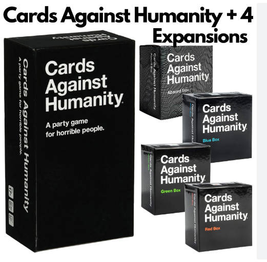 Cards Aagianst Humanity with All 4 expansions value pack Cards Aagianst Humanity with All 4 expansions value pack